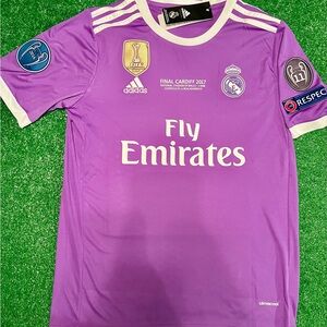 Real Madrid 2016-17 Away Ronaldo #7 UCL Final Jersey. Size medium